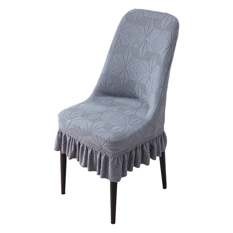 Moderno restaurante simple pequeña cubierta de la silla curva falda de la cubierta de la silla de lujo elástico cubierta engrosada taburete silla cubierta de la falda