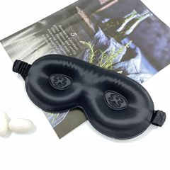 22MM 3D Silk Eye Mask with Clover Pattern, Home Sleep Darkening Eye Mask for Travel