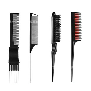 Hairdressing Five-tail Steel Needle Comb Pointed Tail Steel Needle Comb Three-row Hair Comb Baking Oil Hair Dyeing Comb