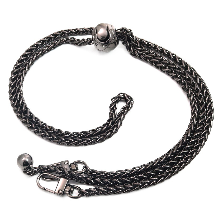 Pequeña cadena de bolas de oro ajustable pequeña fragancia redonda Cadena de cuentas Cadena de linterna de metal bolsa de accesorios de cadena bolsa de mensajero correa de hombro