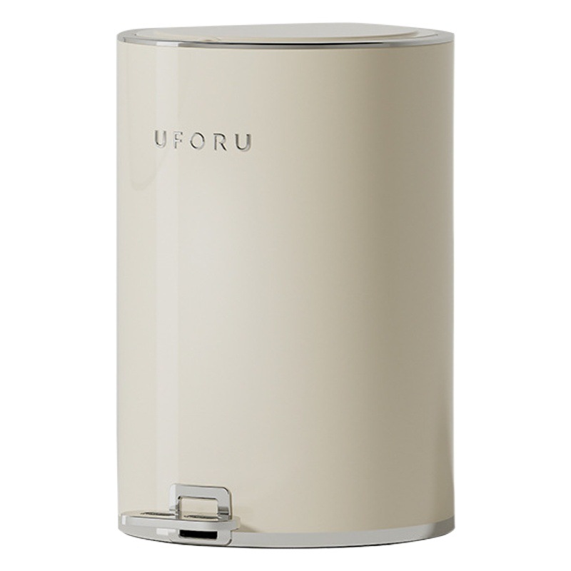 Acero inoxidable basura hogar inodoro gran salón con tapa Luz de lujo cocina dormitorio pie basura puede