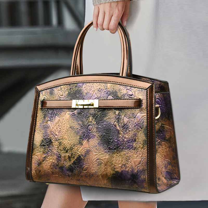 2024 nueva moda impresa bolsos de madres bolsos populares bolsos de hombro de mujer simple bolsos de mano de gran capacidad