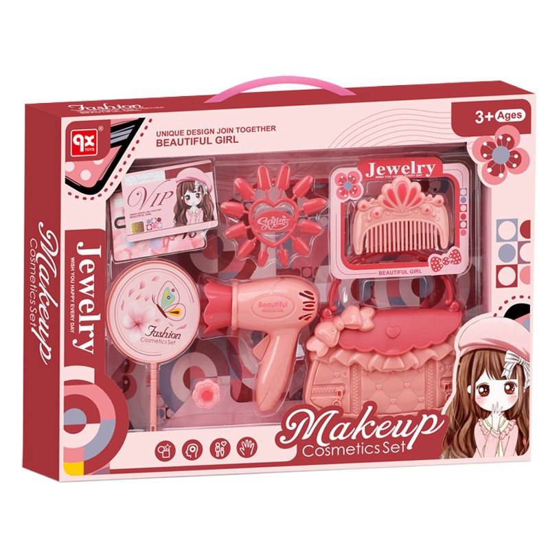 Fábrica al por mayor nueva exportación niñas accesorios de vestir manicura traje bolso jugar casa juguetes al por mayor