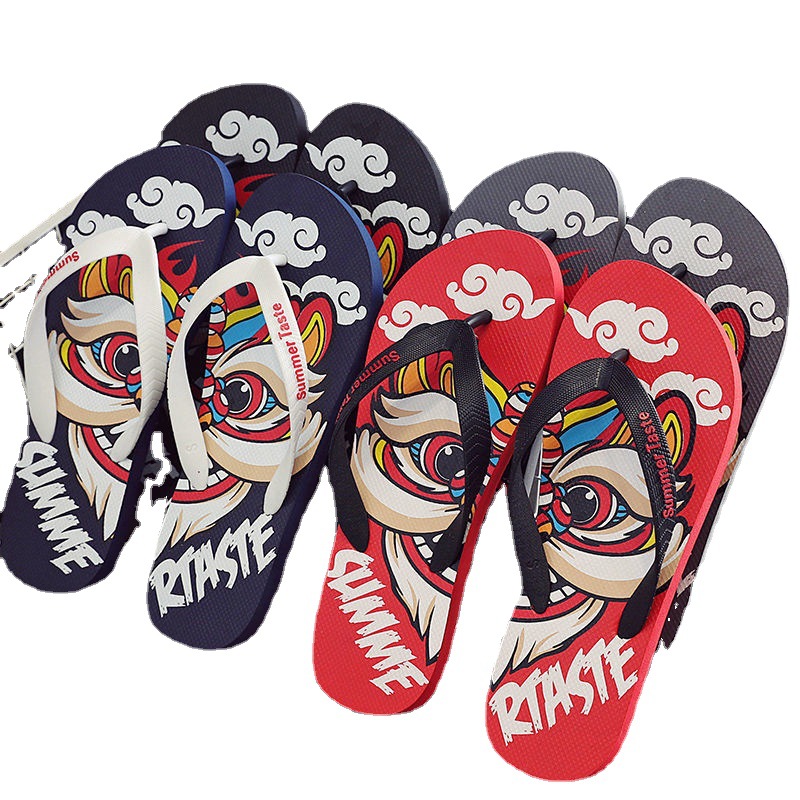 Chanclas para verano, para hombre, para uso en exteriores e interiores, antideslizantes, resistentes al desgaste, sandalias de playa de caucho vietnamita, informales y versátiles.