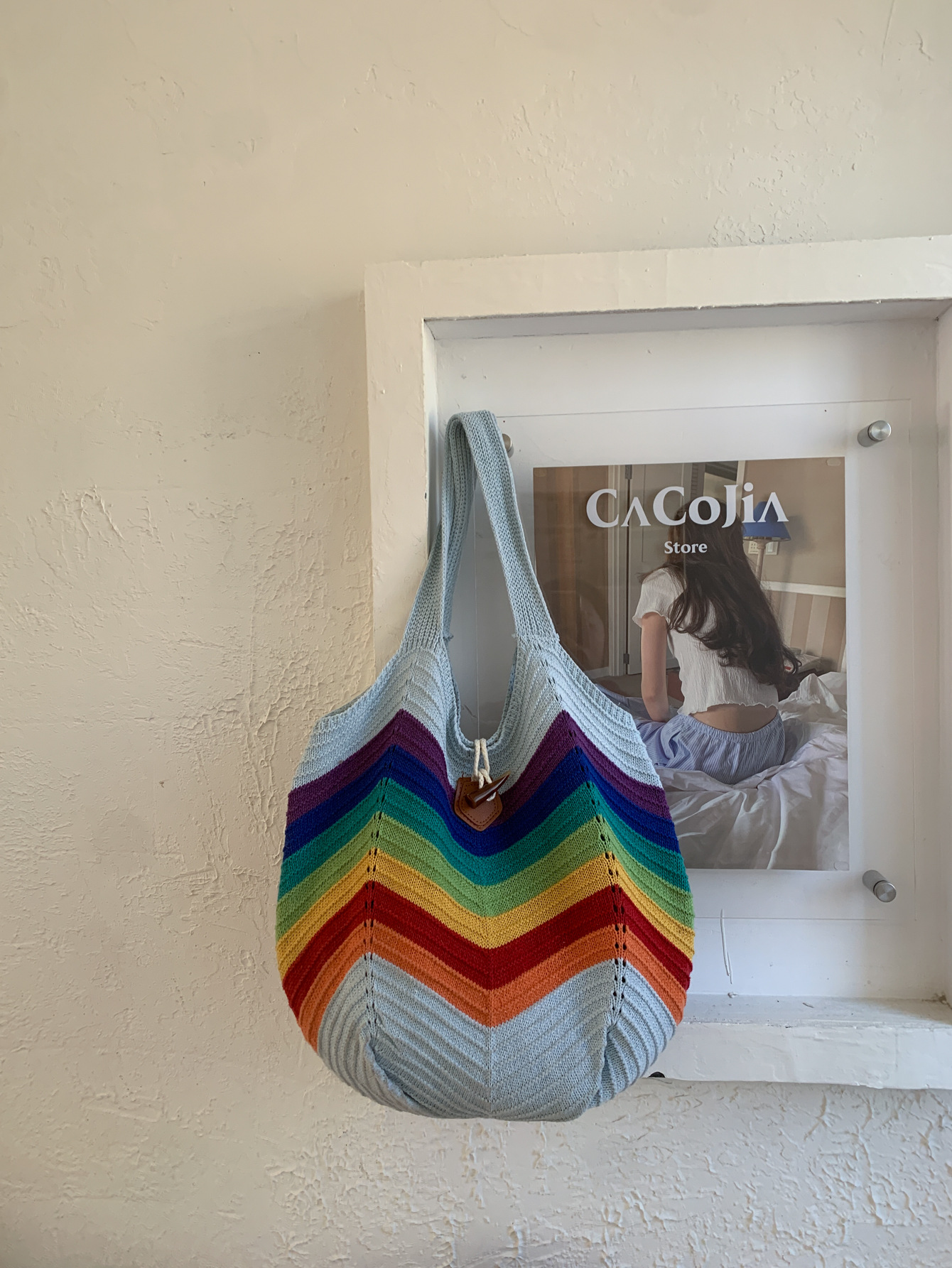 Beach Vacation Style Knitted Bag For Women, Fashionable Versatile Simple Shoulder Bag, Lazy Style Woven Tote Bag - Thumbnail 6