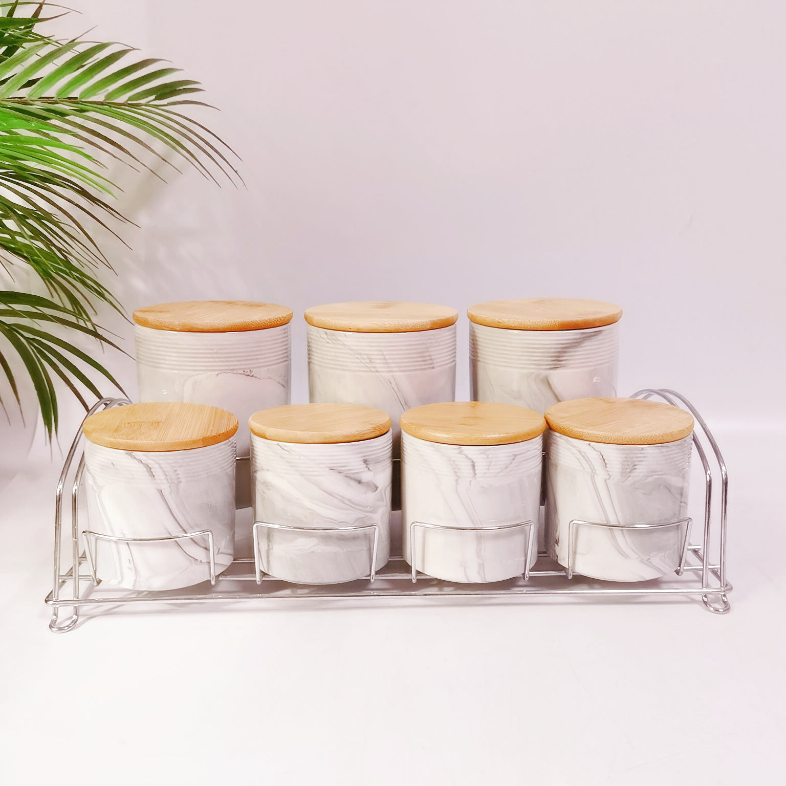 Exportación transfronteriza de cerámica jarra sellada jarra de almacenamiento jarra de cocina condimento tarro de té de almacenamiento de granos