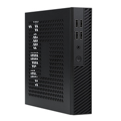 Sktcの新しいdx01薄いタイプの半高さのミニitxのデスクトップのコンピュータのミニケースはvesaを背負うことができます。