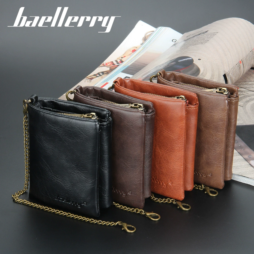 Короткий кошелек baellerry, защитная сумка, цепочка с молнией, противоугонный