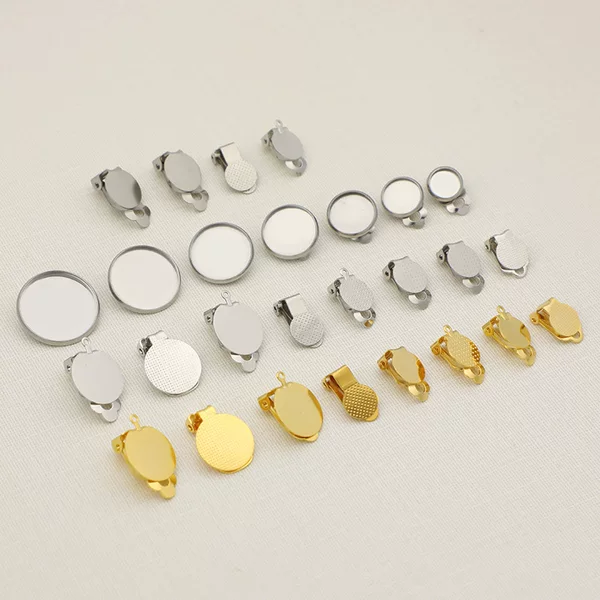 Factory direct DIY no ear hole frog ear clip fashion ear clip earrings disc sticky patch earrings