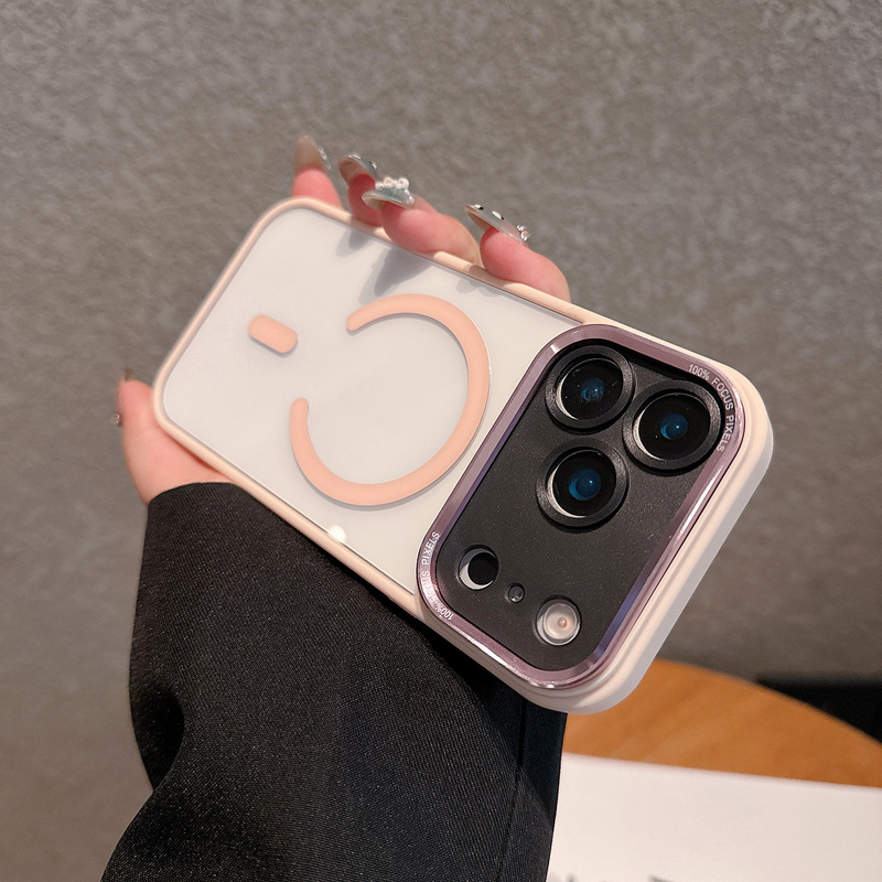 金属镜头磁吸适用iPhone17PROMAX透明手机壳苹果16高级感保护套15|undefined
