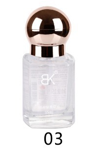 BK nuevo esmalte de uñas de color sin hornear aceite duradero no pelable blindaje de gran capacidad color desnudo botella de tienda sólida 15ml