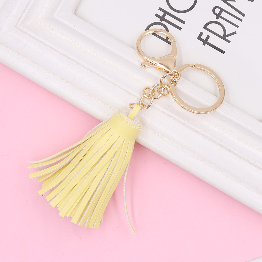5cm cuero borla llavero moda pu cuero bolsa equipaje colgante Ropa Accesorios accesorios de cuero al por mayor