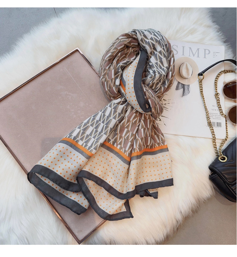 Autunno e inverno nuovi pois geometrici con sciarpa da cappotto in cotone e lino sciarpa lunga in seta sciarpa calda da donna scialle sottile a doppio uso_voghion.com