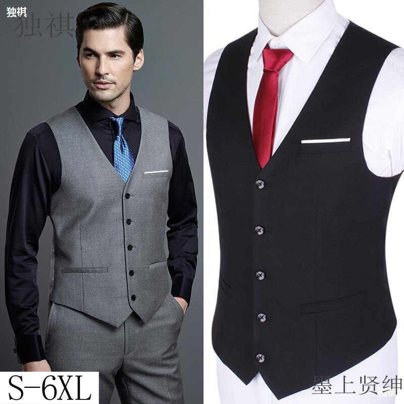 Brand genuine goods Spring and Autumn Suit Men's Slim-fit Trendy plus size Business Gentleman British Suit Vest Men's Vest