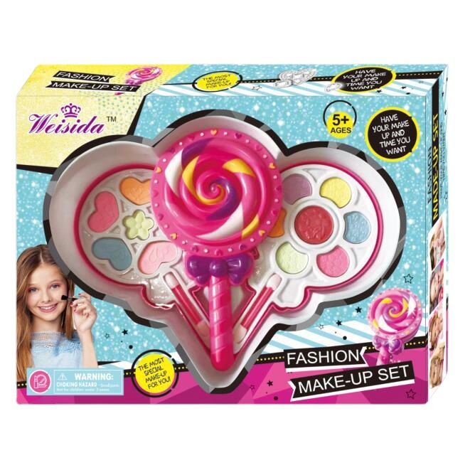 Cono de maquillaje para niñas play House tacones altos regalo de las niñas corona de mariposa juguetes de maquillaje Piruleta de dos capas