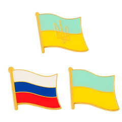 新款個性金屬多色旗幟徽章鋅合金胸針男女包包裝飾胸花小飾品