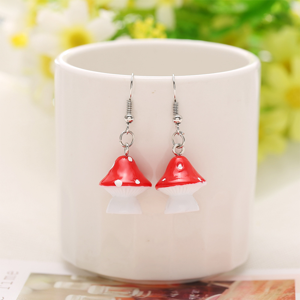 New Creative Simple Fashion Style  Pastoral Mushroom Earrings display picture 29