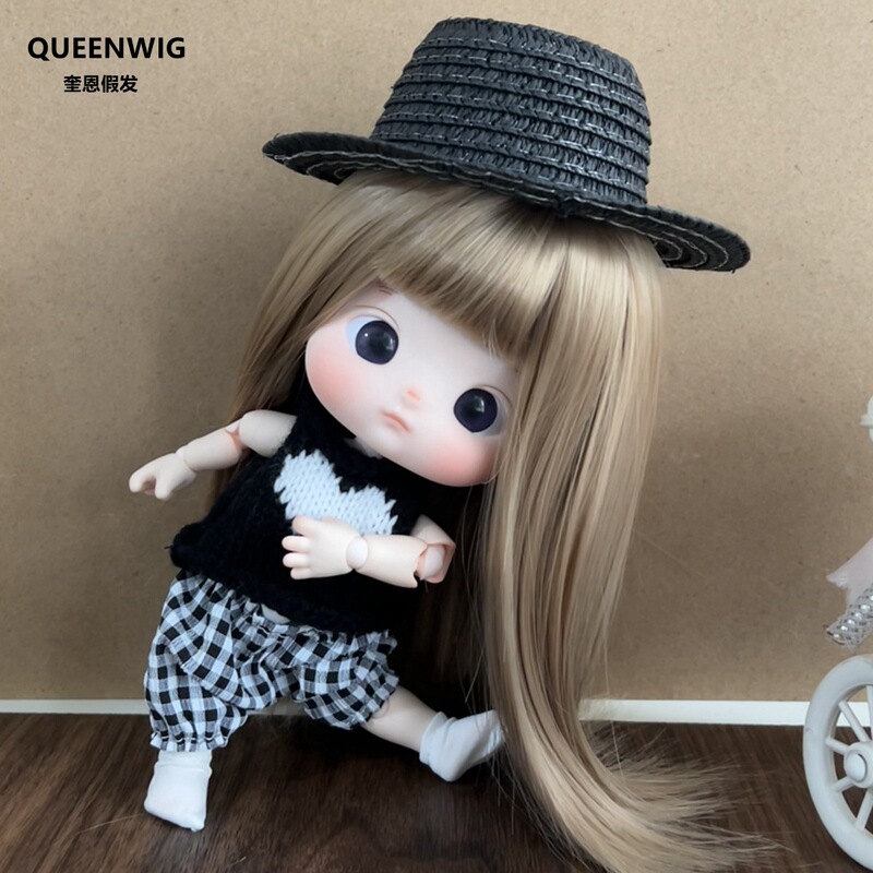 {Quinn Wig}Zsiga/Hacipupu Can Be Worn, Suitable for Doll with Head Circumference of 26cm with Bangs and Blank Hair