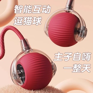 Cat toy automatic cat teaser ball self-hi to relieve boredom intelligent cat teaser stick consumes physical strength sudden ball electric dog teaser ball