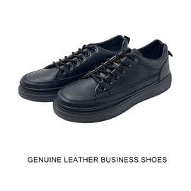 男鞋夏季透气新款鞋子潮鞋百搭动板鞋英伦男士休闲皮鞋真皮防滑