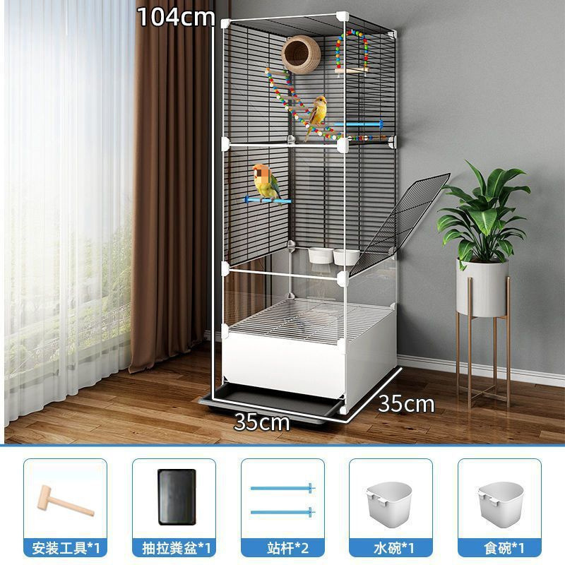 鸟笼子大号家用虎皮玄凤鹦鹉豪华别墅新型珍珠鸟绣眼八哥专用鸟笼|undefined