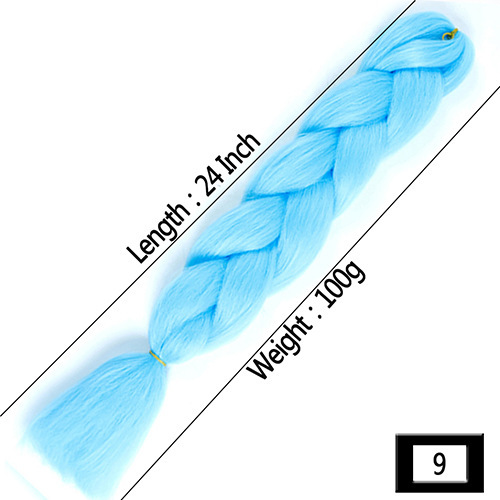 Peruca de comercio exterior gran trenza color gradiente africano gran trenza fibra química de alta temperatura seda trenza pelucina trenzada extensión de pelo