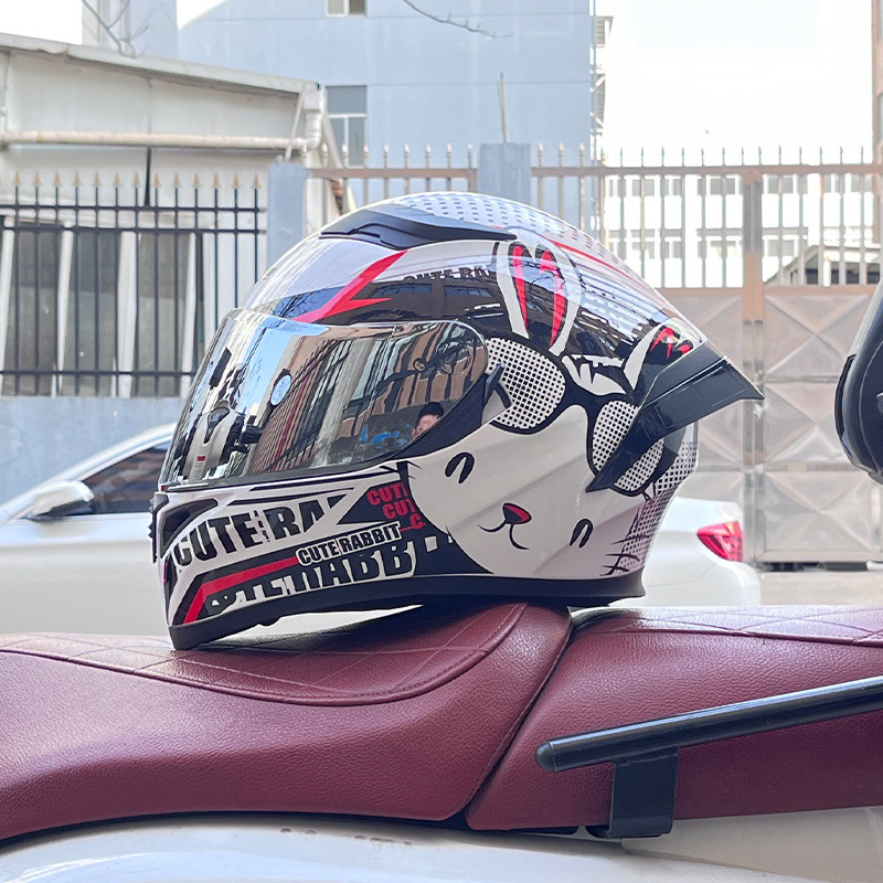 El casco completo del casco de la cola grande de la motocicleta Jiekai se puede instalar con auriculares Bluetooth