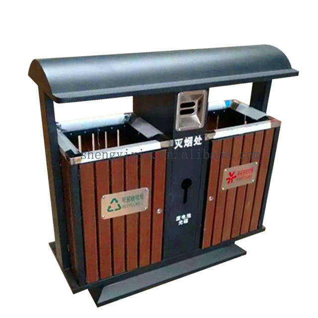 Outdoor Stainless Steel Trash Can for Waste Sorting in Residential Areas, Scenic Spots, Parks, and Streets