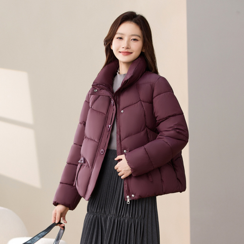 沧州棉服时尚立领棉服女短款外贸跨境新款冬季小个子面包服厚外套|undefined