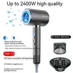 銀色Merioec髮廊電吹風機家用大功率理髮店負離子護髮冷熱風電