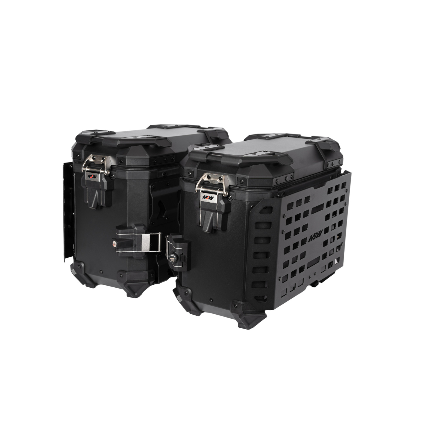 38Lbm Multifunctional Armored Black Aluminum Alloy Three-Box Motorcycle Tail Box Side Box Scooter Electric Vehicle Storage