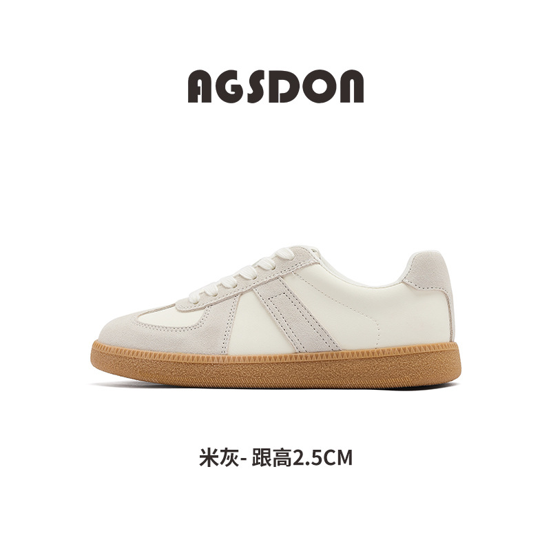 Augu Shi Deng zapatos blancos para mujeres 2026 nuevos zapatos de skate casuales de primavera retro con falda zapatos de entrenamiento