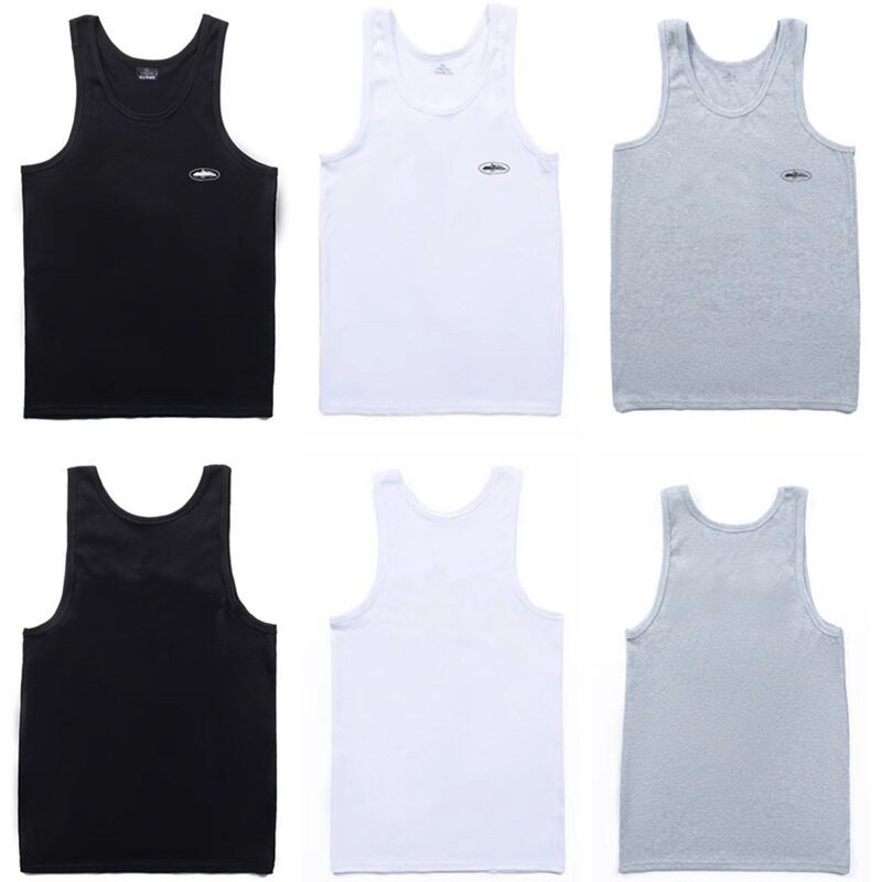 Corteiz Devil's Island Simple Summer Breathable Solid Color European and American Ins Celebrity Style Dad Vest Base Layer Shirt