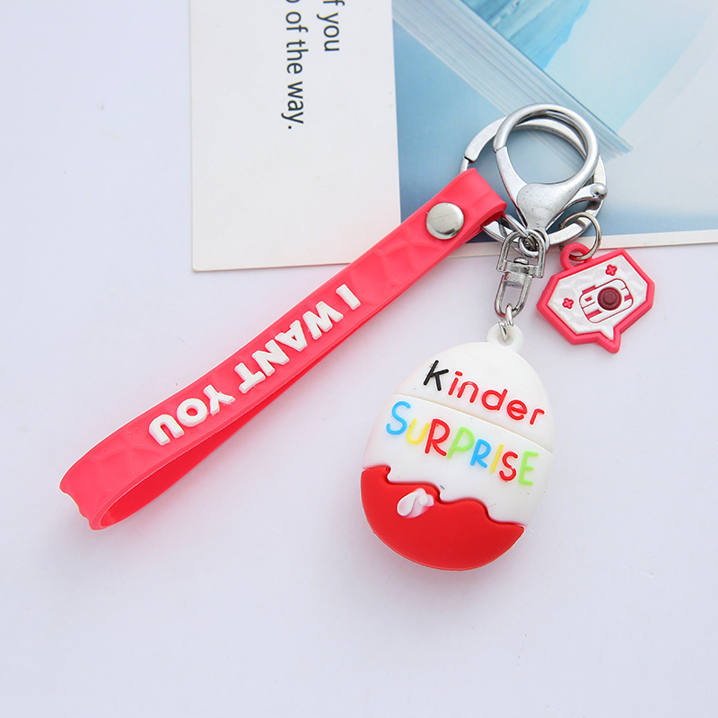 Cute Heart Shape Silica Gel Metal Valentine's Day Unisex Bag Pendant Keychain display picture 3