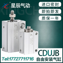 星辰气动CDUJB6/8/10-4/6/8/15/20/30DM/MU小型自由安装气缸 带磁