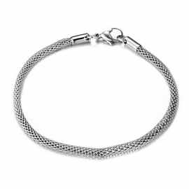 跨境不锈钢链条饰品时尚个性简约手链项链 欧美创意钢色圆网链