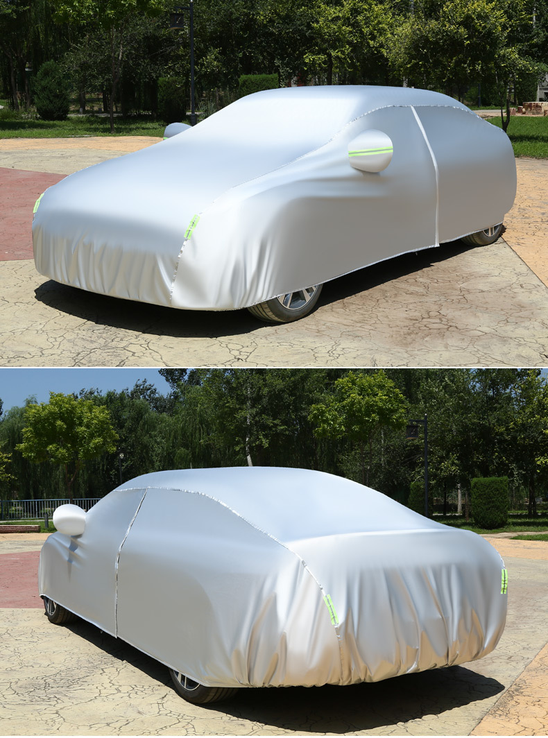 In-stock car cover made of Oxford fabric, cross-border, dustproof, sun-resistant, heat-insulating, scratch-resistant, suitable for all seasons