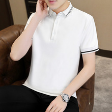 短袖polo衫男商务休闲夏季新款中老年爸爸装时尚休闲翻领百搭上衣