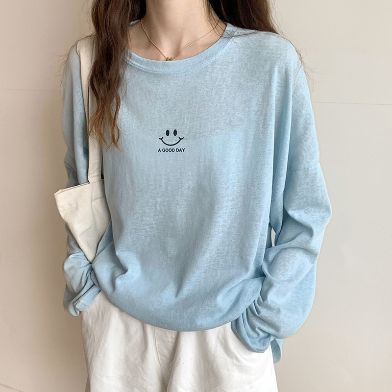 Ropa de protección solar para mujer, camiseta con máscara para el verano 2024, manga larga, estilo coreano, holgada, amarilla, transpirable, para aire acondicionado image 10
