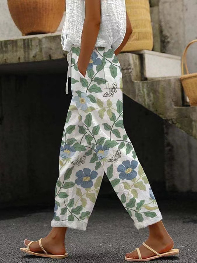 Pantalones largos rectos con cintura elástica, estampados, casuales, con bolsillos, para mujer, nueva colección 2026, Amazon AliExpress, sitio independiente