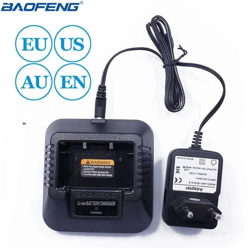 Baofeng BF-UV5R UV-5RE база для зарядного устройства для рации Американский стандарт Европейский стандарт Австралийский стандарт Британский стандартный штекер Huoniu
