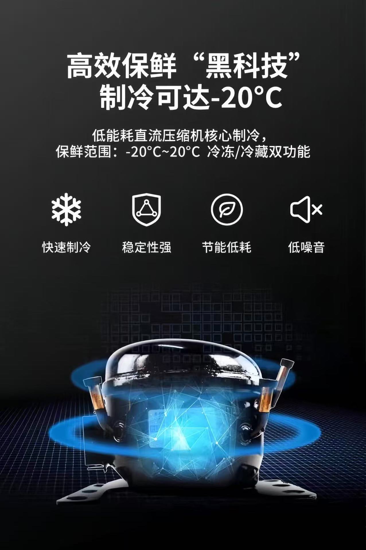 New Model Car Refrigerator 15L, Compatible with 12V/24V/220V, Dual-Use for Car and Home, Compressor Refrigerator for Cooling and Freezing