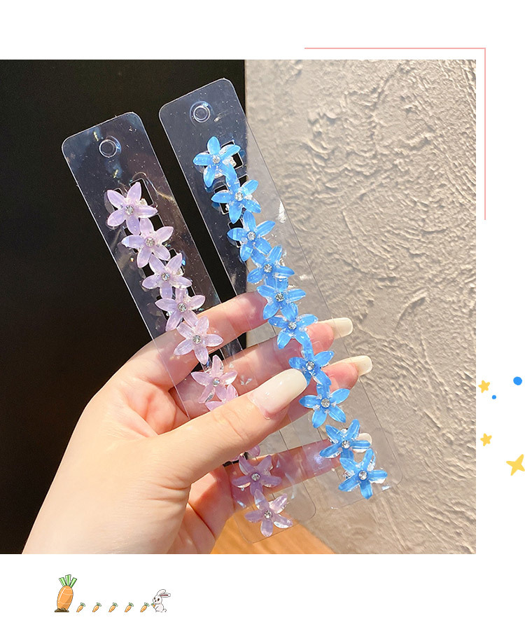 Kid's Cute Flower Arylic Alloy Inlay Rhinestones Hair Claws display picture 2