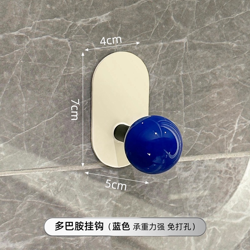 Gancho para baño Gancho para ropa que no deja marcas detrás de la puerta de viscosa de carga fuerte sin perforación Gancho para toallas en la pared del baño