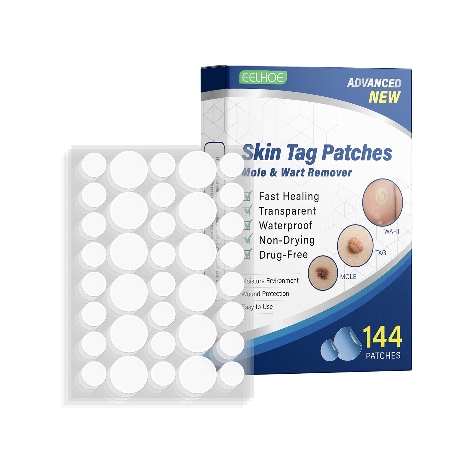 Eelhoe Skin Care Patch Skin Label Patch Gentle Cleansing and Care for Body Skin
