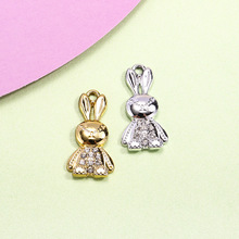 流氓兔挂件配饰镶钻小吊坠精美合金配件diy手链项链服饰饰品材料