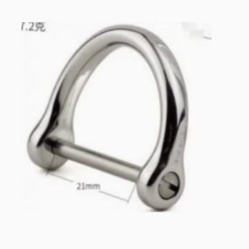 Fabricante de acero inoxidable de tipo D aleación de titanio puro hebilla de herradura llavero del coche colgando caballo hebilla llavero anillo cadena