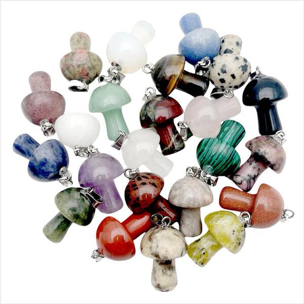 Organic small agate crystal pendant