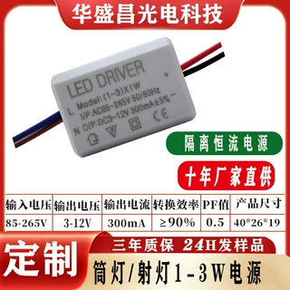 LED驱动器镇流器筒灯天花灯射灯3w恒流驱动电源110v220vDRIVER12V