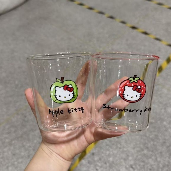 新款猫咪玻璃杯高颜值耐高温家用早餐牛奶杯可爱咖啡杯果汁水杯子|undefined